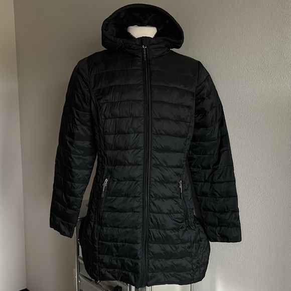 32 Degrees | Womens Ultra Light Puffer Jacket w/ Faux Fur Lined Hood - Size L/XL - Picture 6 of 15